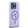 Karl Lagerfeld KLHMP15LSCMKCRHU iPhone 15 Pro 6.1 fioletowy/purple hardcase Silicone Karl&Choupette Heads Ring MagSafe